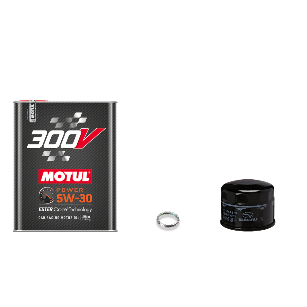 Motul Synthetic-ester Racing Oil 300V POWER 5W30 Oil Change Kit - 2015-2021 WRX