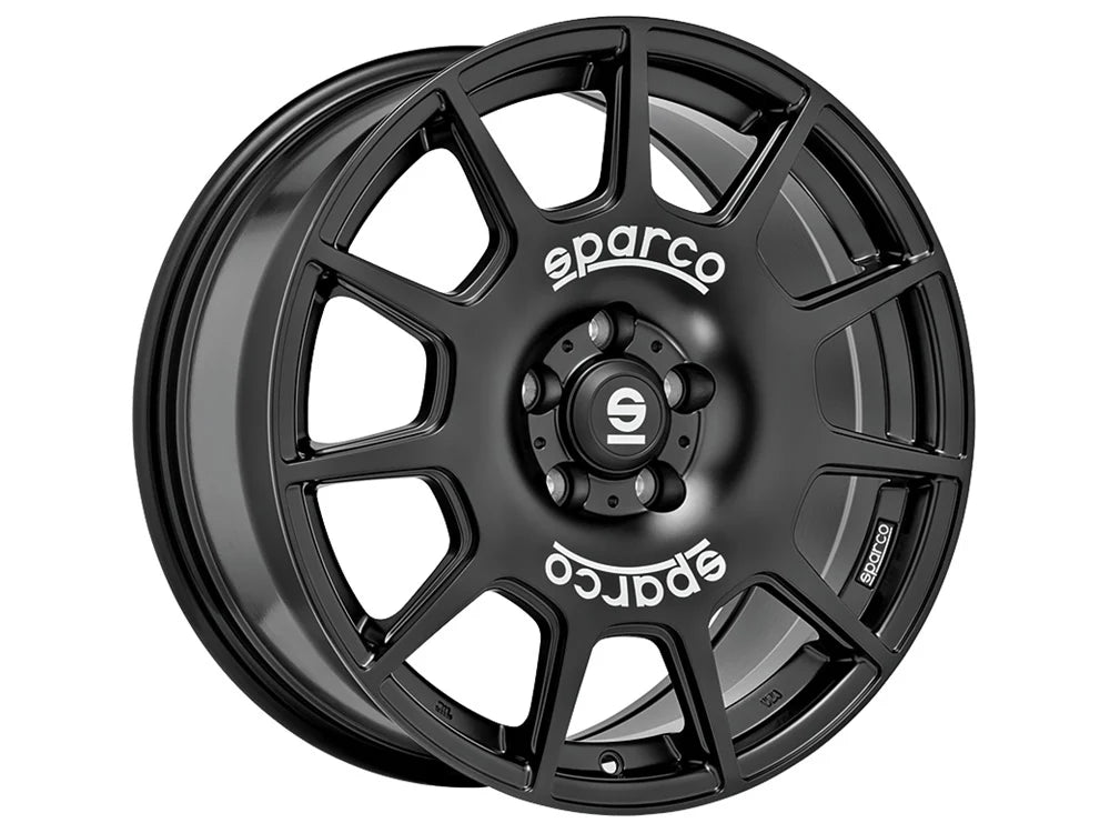 OZ SPARCO TERRA 18 X 8 +35 5 X 114.3 CB73.1 MATTE BLACK WHITE LETTERING