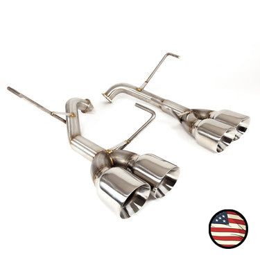 Nameless Axleback Exhaust - 4" Muffler - 3" Double Wall Tips - 2015-2021 WRX, 2015-2021 STi