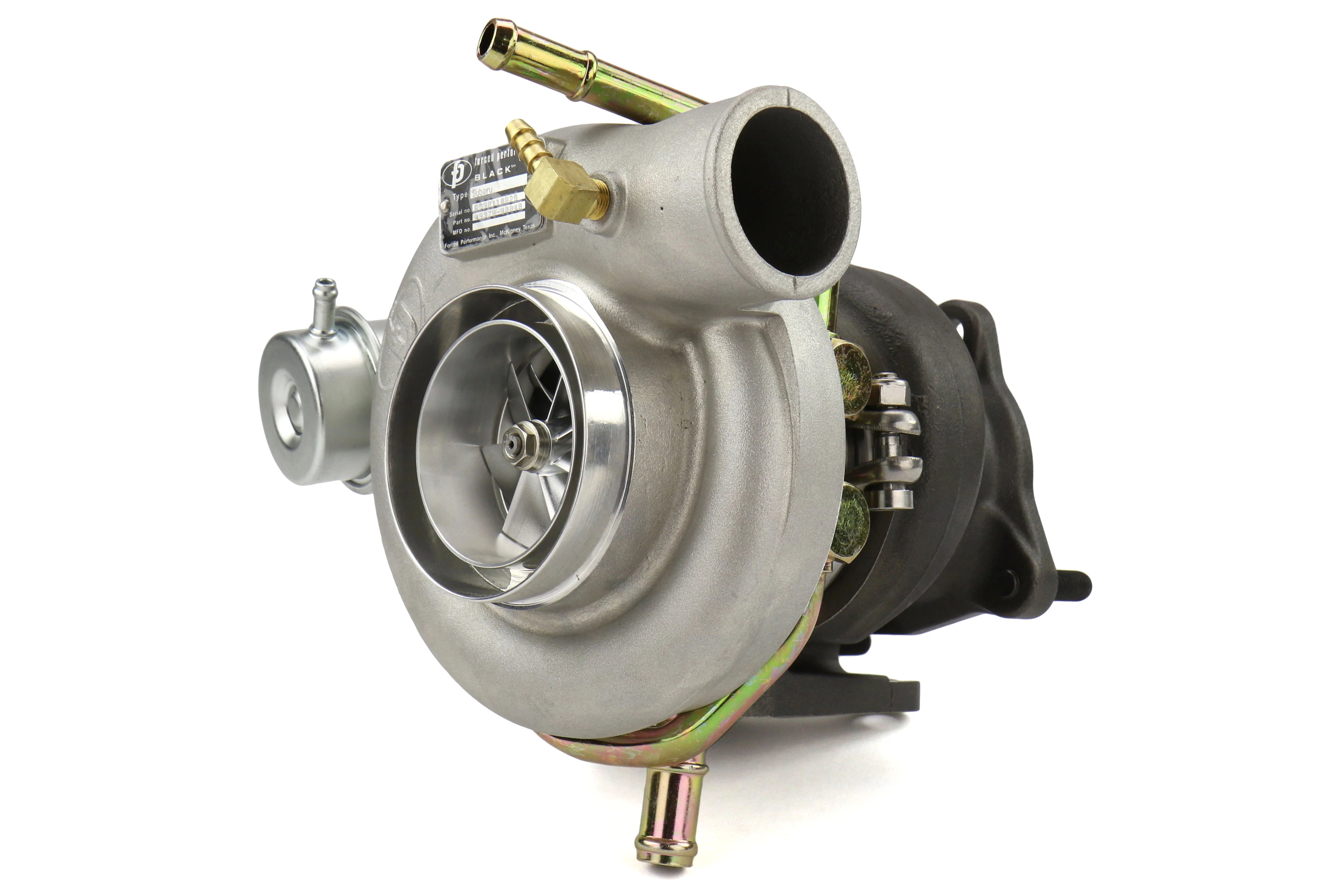 FORCED PERFORMANCE BLACK HTZ TURBO CHARGER - 84mm Inlet - Internal Wastegate - 02-07 WRX, 04+ STI