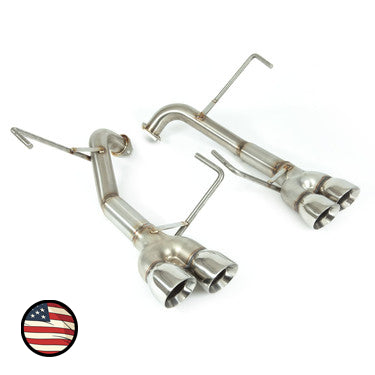 Nameless Performance Axleback Exhaust - Muffler Delete - 3" Double Wall Tips - 2015-2021 WRX / 2015-2021 STi