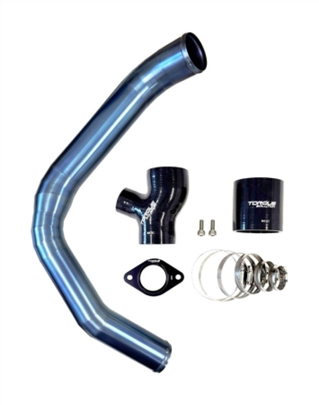 Torque Solution Titanium Top Mount Charge Pipe Kit - Burnt Blue - 2015-2021 WRX