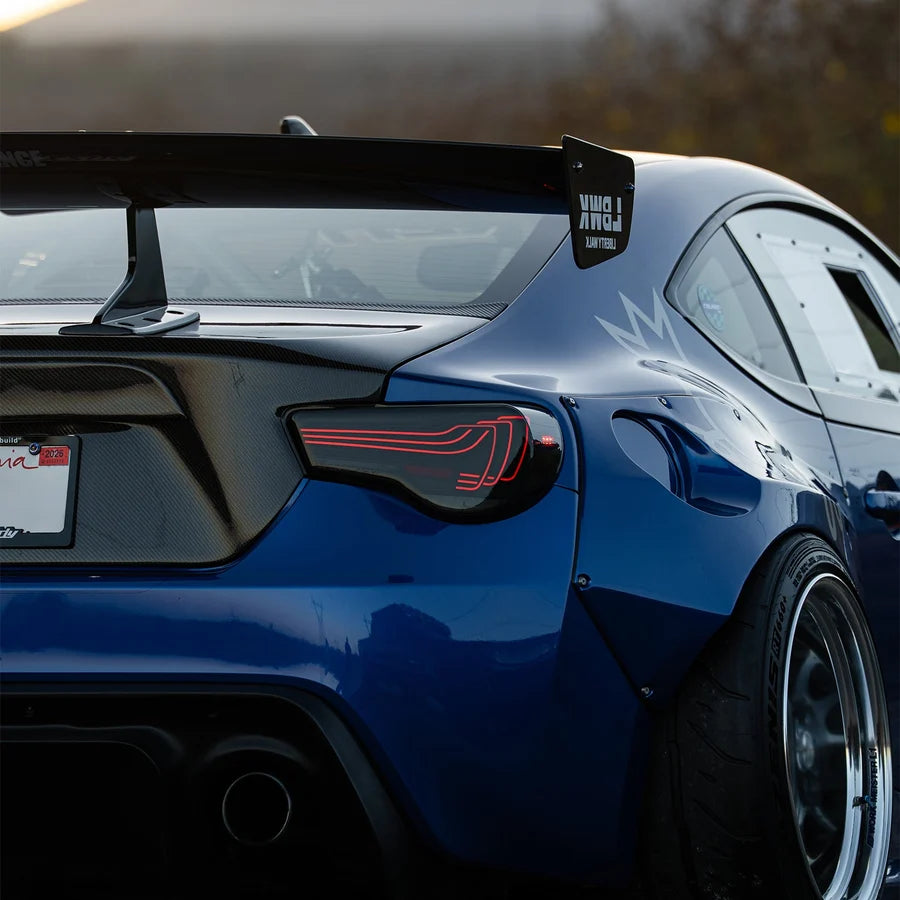 AlphaRex BRZ CSL Laser Style LUXX-Series LED Tail Lights Black Clear - 13-21 BRZ / FR-S / GT86