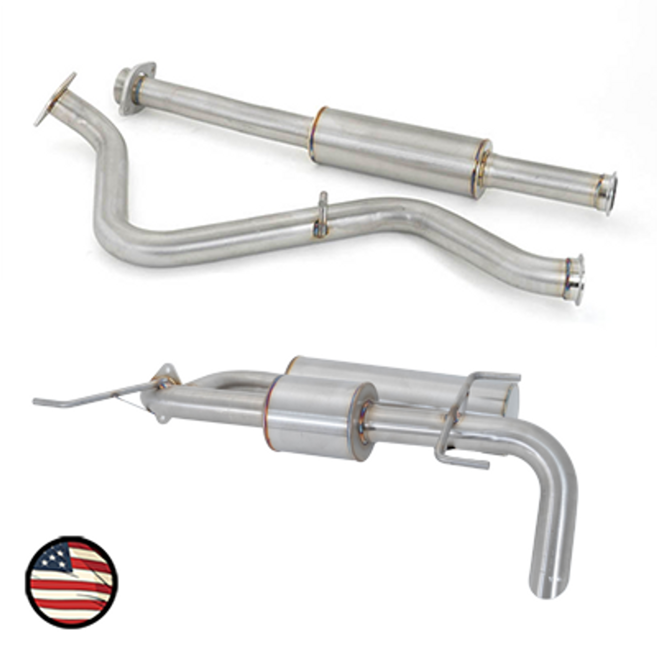 Nameless Catback Exhaust - Turndown - Dual Chamber with 5" Muffler - 2012-2016 Impreza Wagon, 2013-2017 Crosstrek