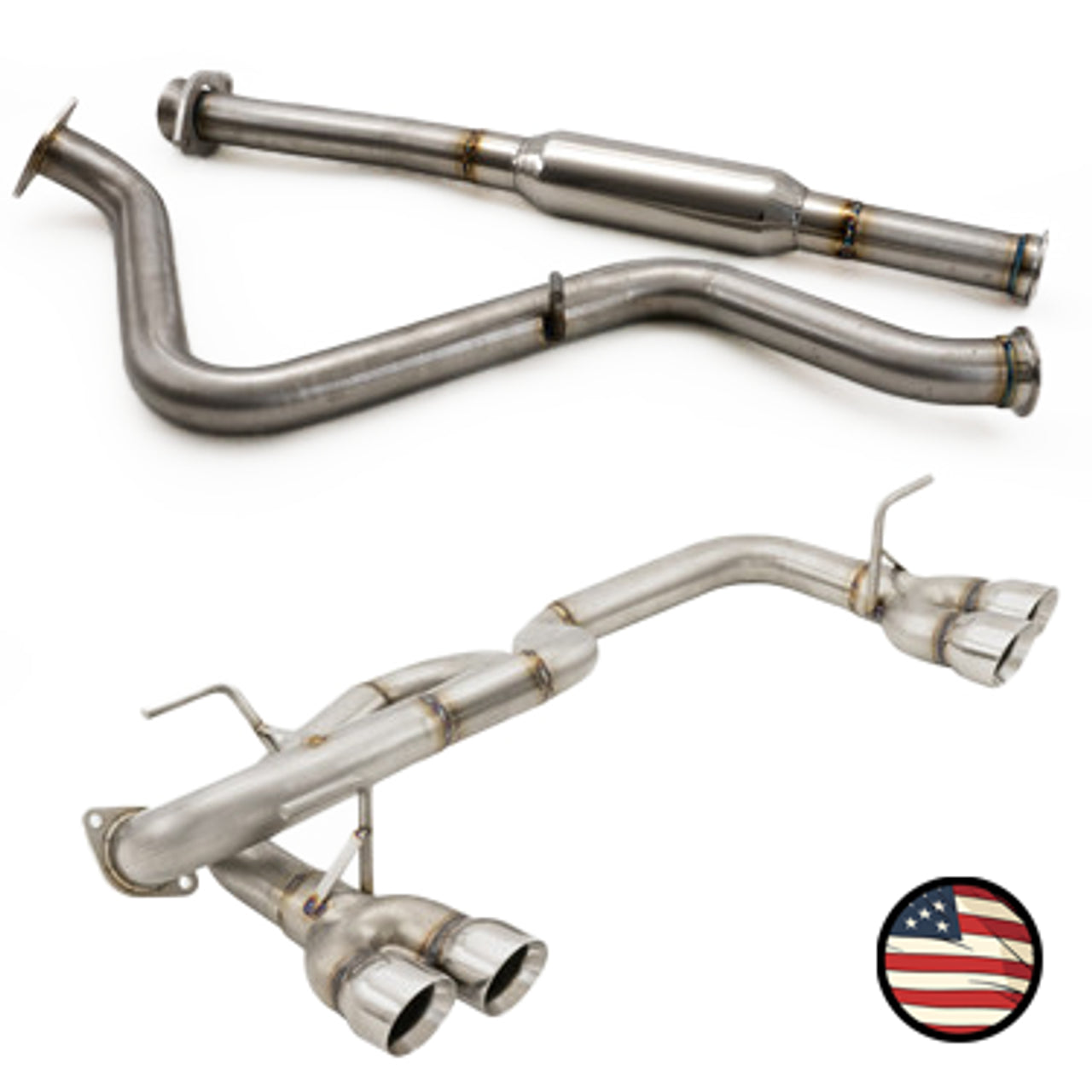 Nameless Catback Exhaust - Quad Exit - Muffler Delete - 2018-23 Crosstrek