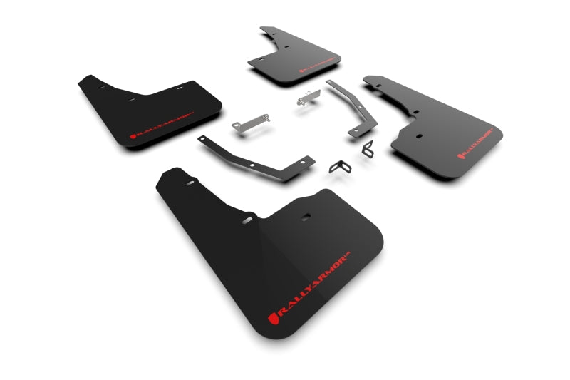 Rally Armor Black UR Mud Flap w/Red Logo - 2025+ FORESTER