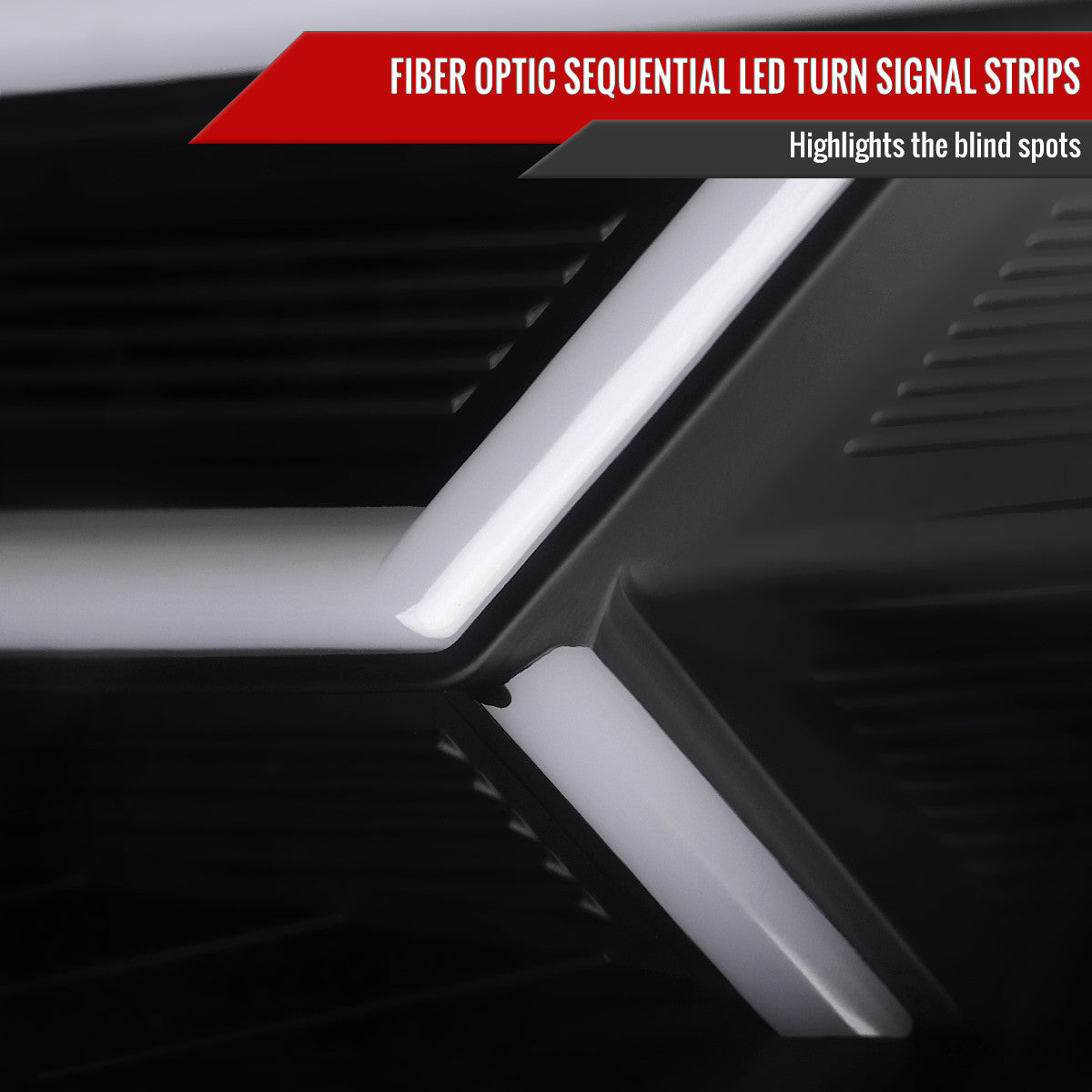 Spec-D V2 LED Bar Style Projector Headlights w/ Matte Black Base and Clear Lens - 15-21 WRX/STI w/ Halogen Headlight