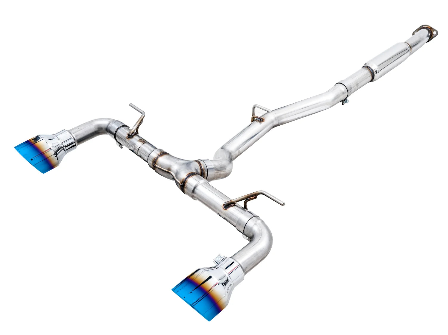 AWE Tuning Track Exhaust System - VAPOR BLUE TIPS - 2013-2021 BRZ, 2022+ BRZ , 2022+ GR86