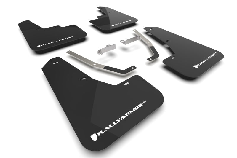 Rally Armor Black UR Mud Flap White Logo - 2024+ Subaru Crosstrek