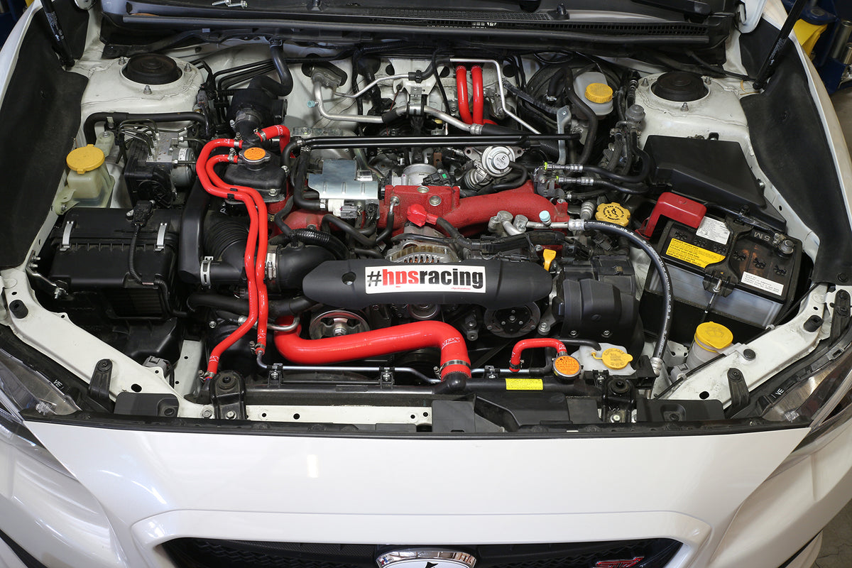 HPS 2015-2021 Subaru WRX STI 2.5L Turbo Silicone Radiator and Heater Hoses - Red (57-1516-RED)