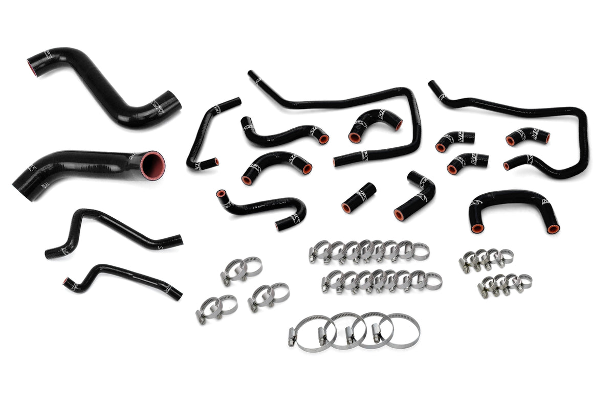 HPS 2004 Subaru Impreza WRX 2.0L Turbo Silicone Radiator, Heater and Ancillary Hoses - Black (57-1813-BLK)