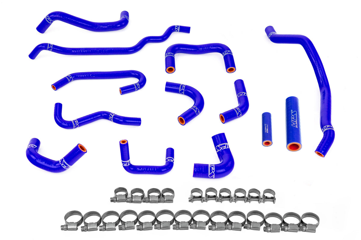 HPS 2008-2014 Subaru Impreza WRX 2.5L Turbo Manual Trans. Silicone Ancillary Coolant Hoses - Blue (57-2131A-BLUE)