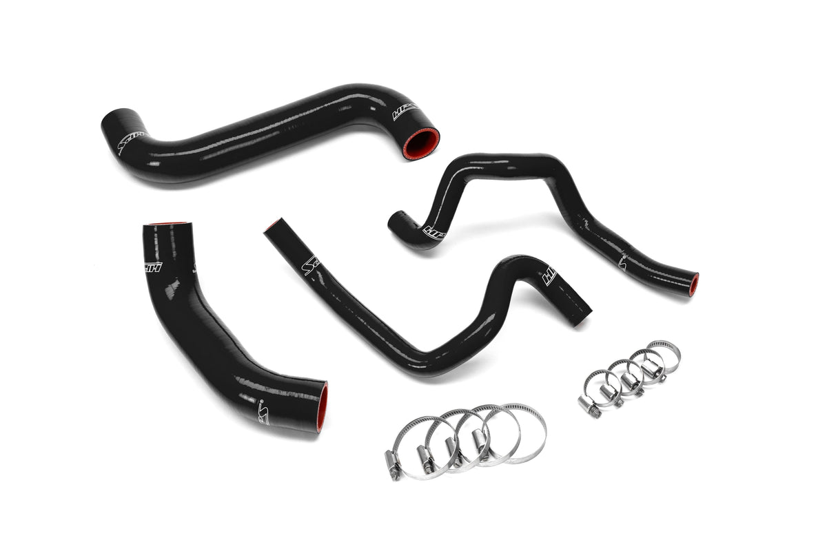 HPS 2004 Subaru Impreza WRX STi 2.5L Turbo Silicone Radiator and Heater Hoses - Black (57-2302-BLK)