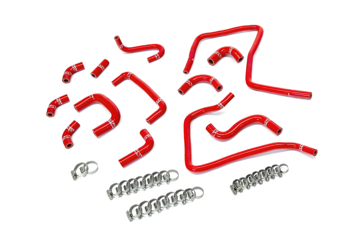 HPS 2004 Subaru Impreza WRX STi 2.5L Turbo Silicone Ancillary Hoses - Red (57-2303-RED)