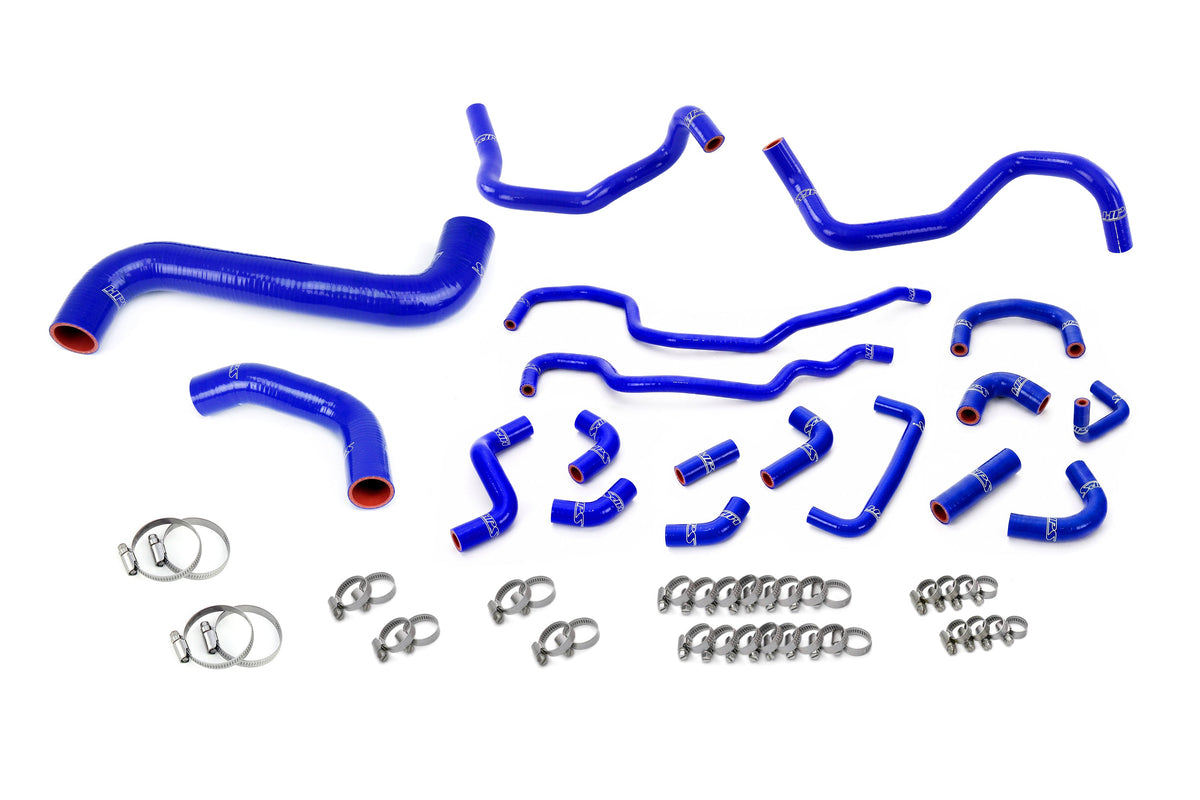 HPS 2008-2014 Subaru Impreza WRX STi 2.5L Turbo Silicone Radiator, Heater, and Ancillary Hoses - Blue (57-2318-BLUE)