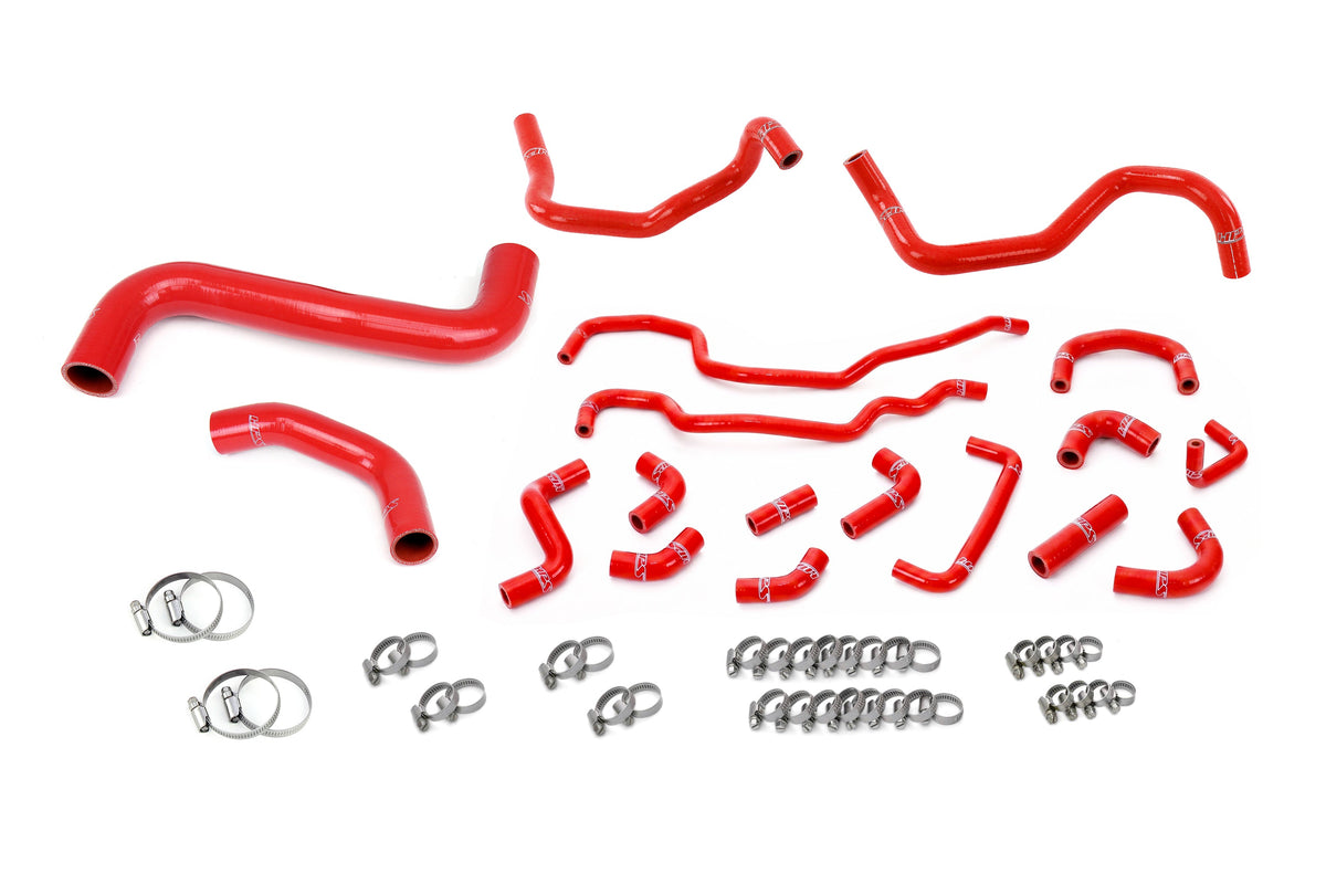HPS 2008-2014 Subaru Impreza WRX STi 2.5L Turbo Silicone Radiator, Heater, and Ancillary Hoses - Red (57-2318-RED)