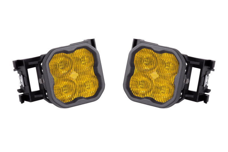 Diode Dynamics SS3 Sport Type X LED Fog Light Kit - Yellow with Amber Backlight - 2011-2014 WRX, 2011-2014 STI, 2008-2009 Legacy