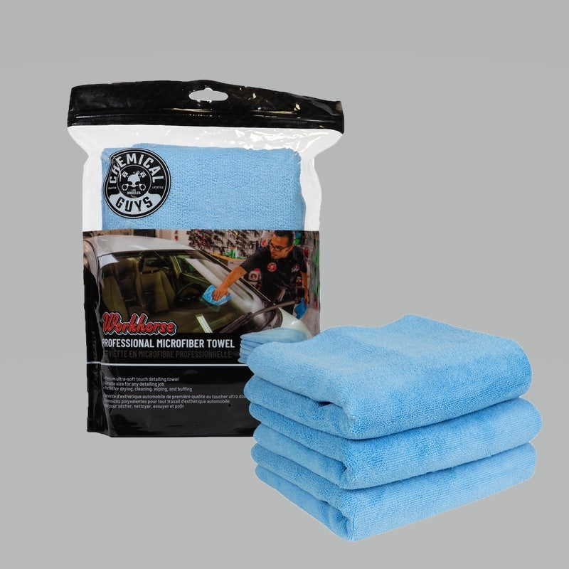Workhorse Professional Grade Microfiber Towel 3-Pack