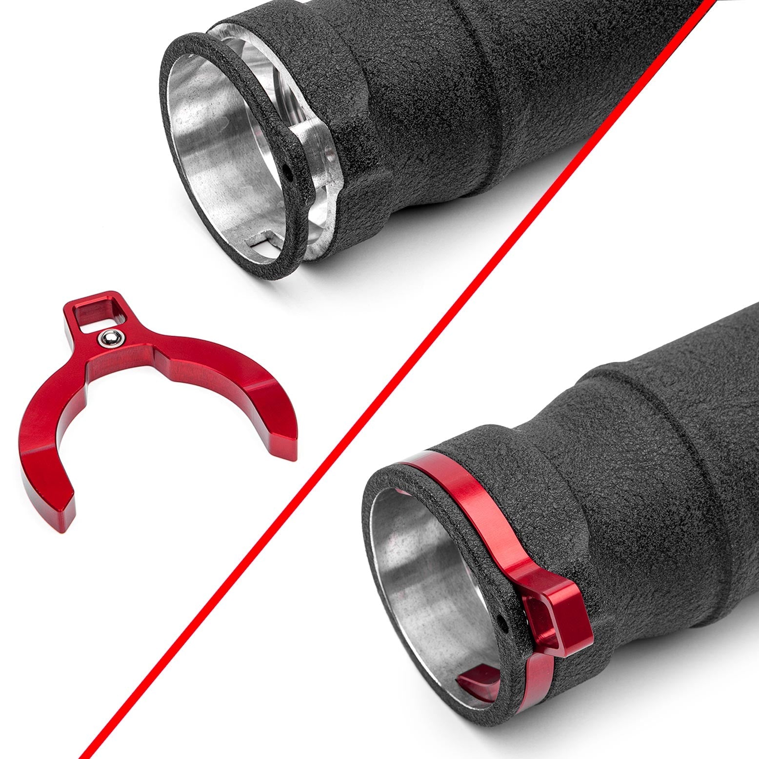 COBB Aluminum Charge Pipe Black - 2022+ WRX, 19-25 Ascent, 20-25 Outback XT, 20-25 Legacy XT
