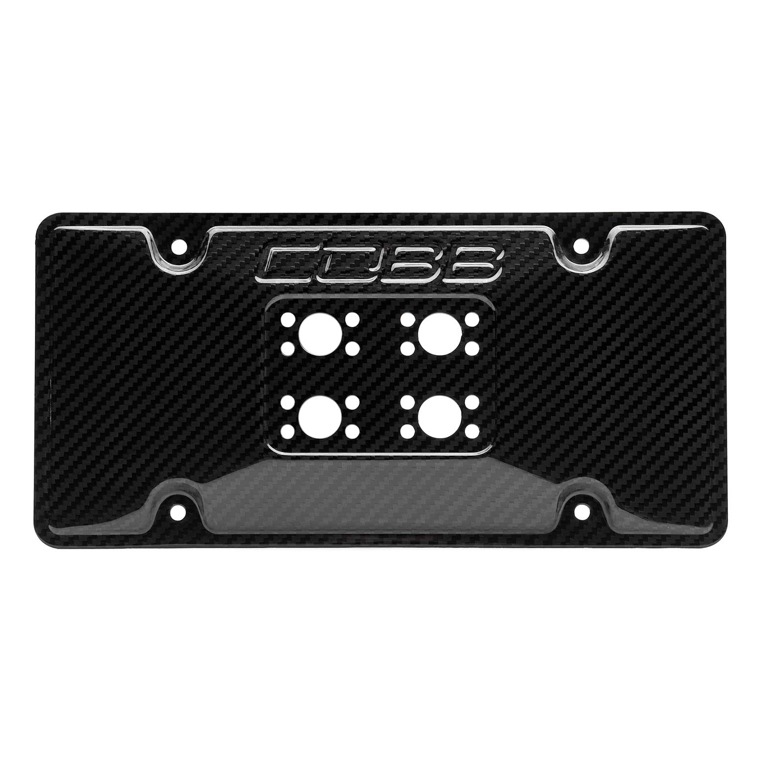 COBB Redline Carbon Fiber License Plate Relocation Mount - 15-21 Subaru WRX/STI, 2022+ WRX, 13-21 BRZ, 2022+ BRZ