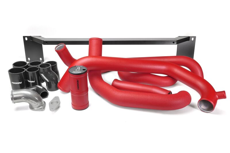 Perrin Front Mount Intercooler Boost Tube Kit - Red - 2008-2014 WRX