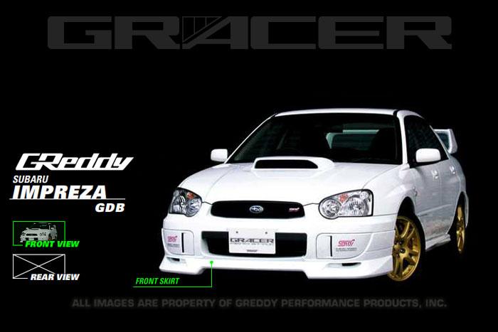 GReddy Fiberglass Front Lip Spoiler - 04-05 WRX & STi