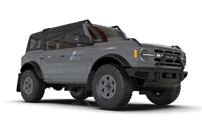 Rally armor NO-PL App Black Mud Flap Metallic Black Logo - 2021-24 Ford Bronco