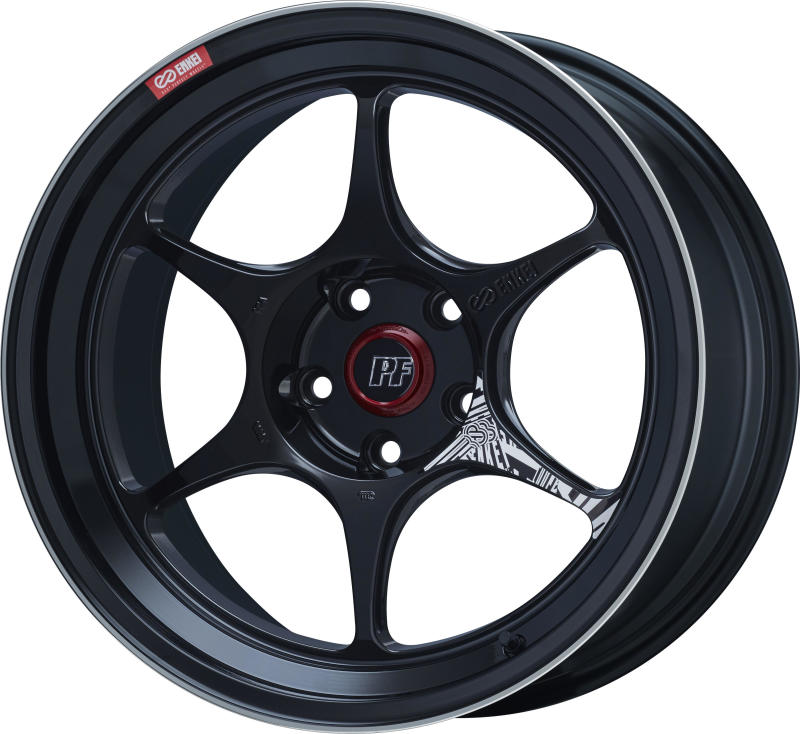 Enkei PF06 18x9.0 +28 5x114.3 Black Machined Wheel