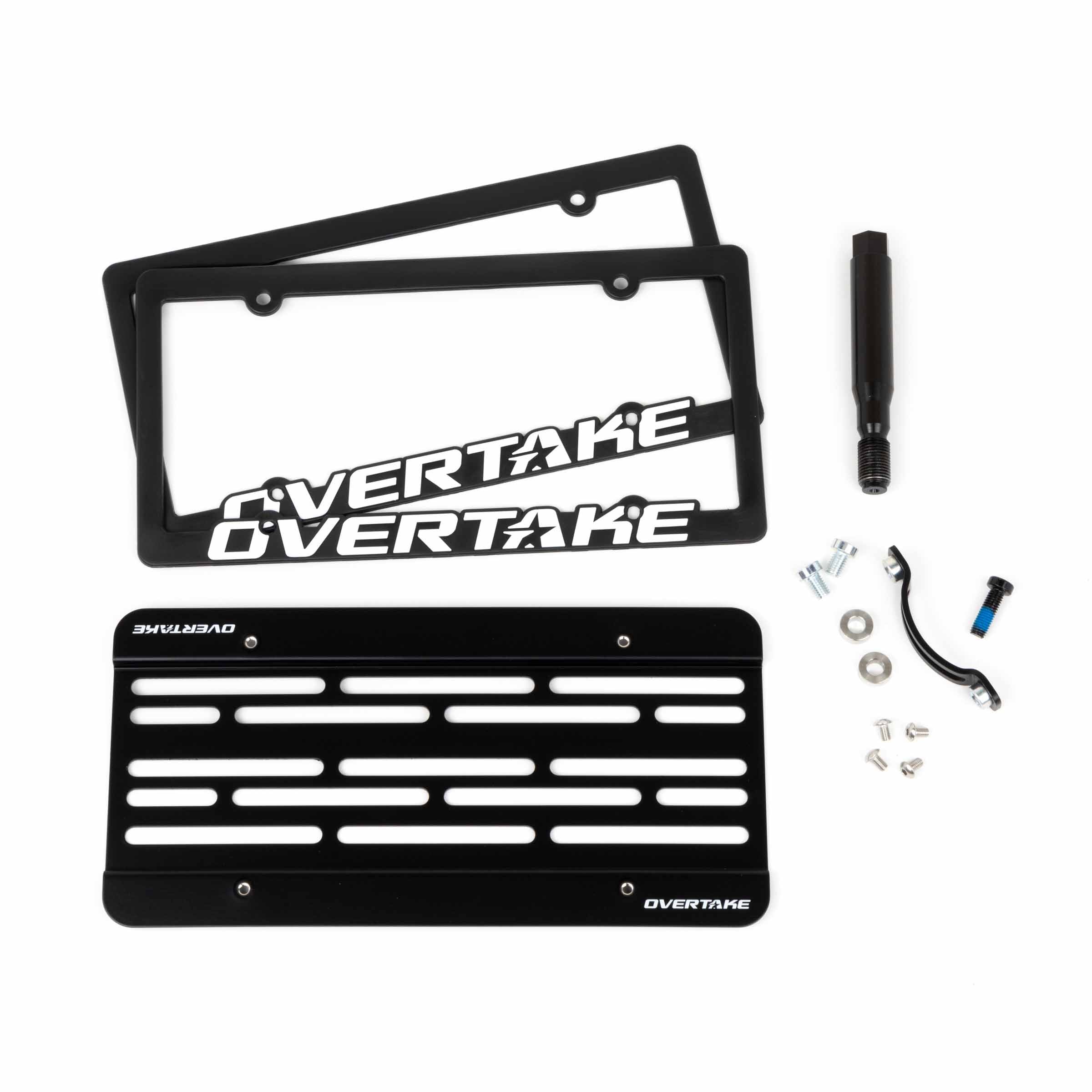 Overtake MaxxAdjust License Plate Relocation Kit - 2018-2025 WRX, 2018-2021 STI, 2013-2025 BRZ, 2017-2023 Impreza, 2018-2023 Crosstrek, 2020-2025 Outback(non wilderness)