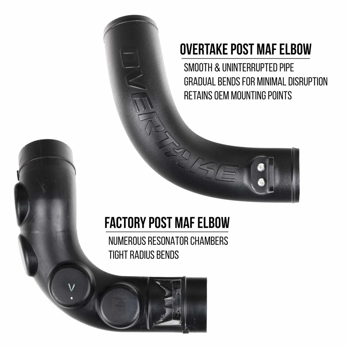 OVERTAKE Post MAF Hose Elbow - Subaru 2015-2021 WRX, 2014-2018 Forester XT