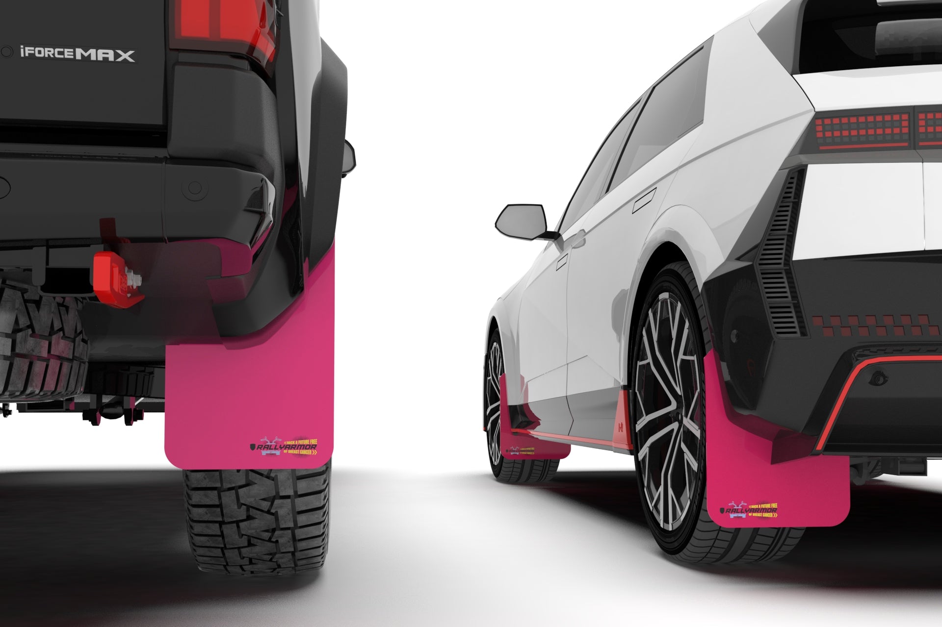 RALLY ARMOR UR MUD FLAPS - Pink Mud Flap BCE Logo - 2015-2021 WRX , 2015-2021 STI