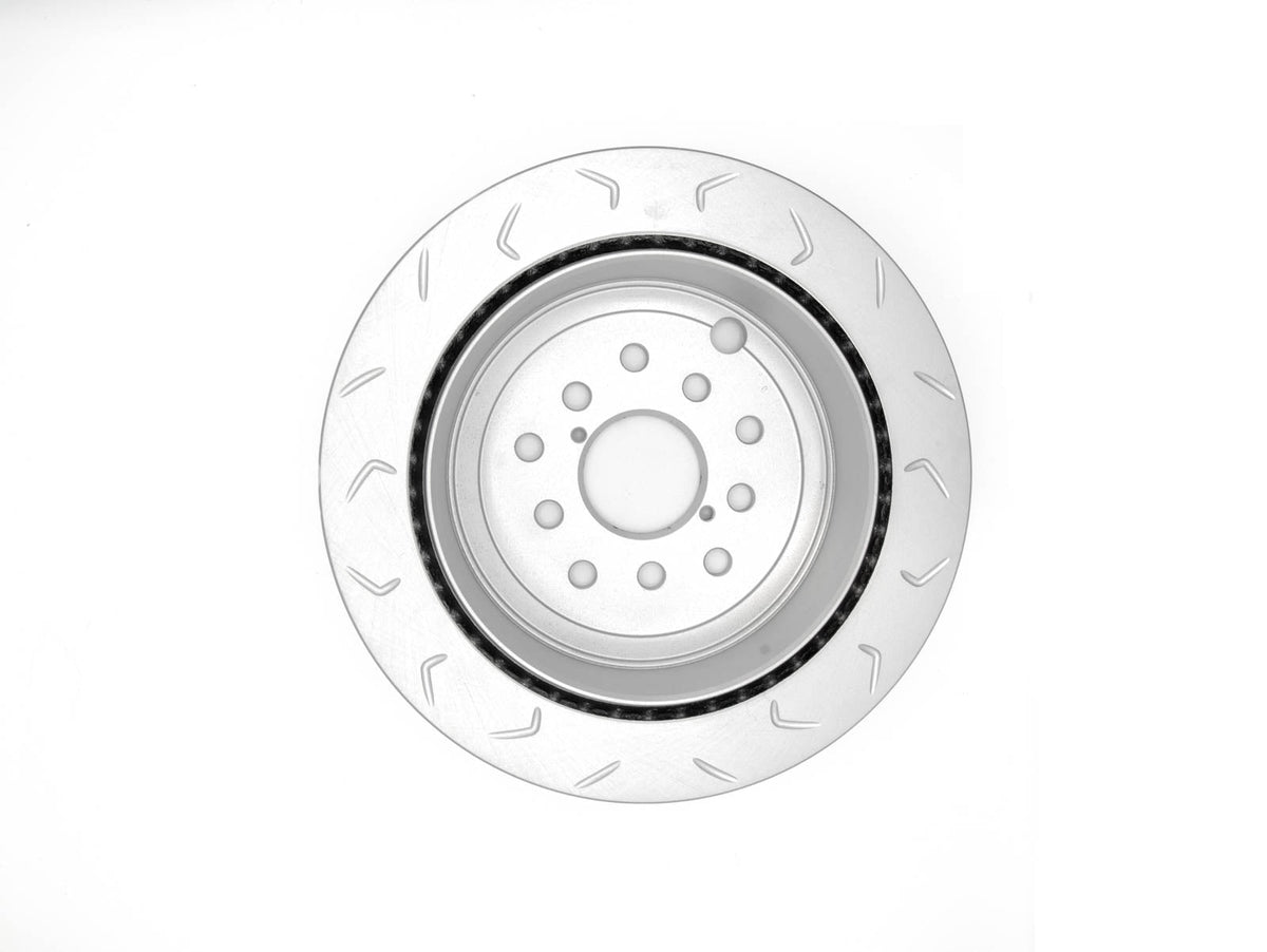 FactionFab V2 Slotted Rear Brake Rotor - Single - 2022+ WRX 6MT, BRZ / 86 w/o Brembo