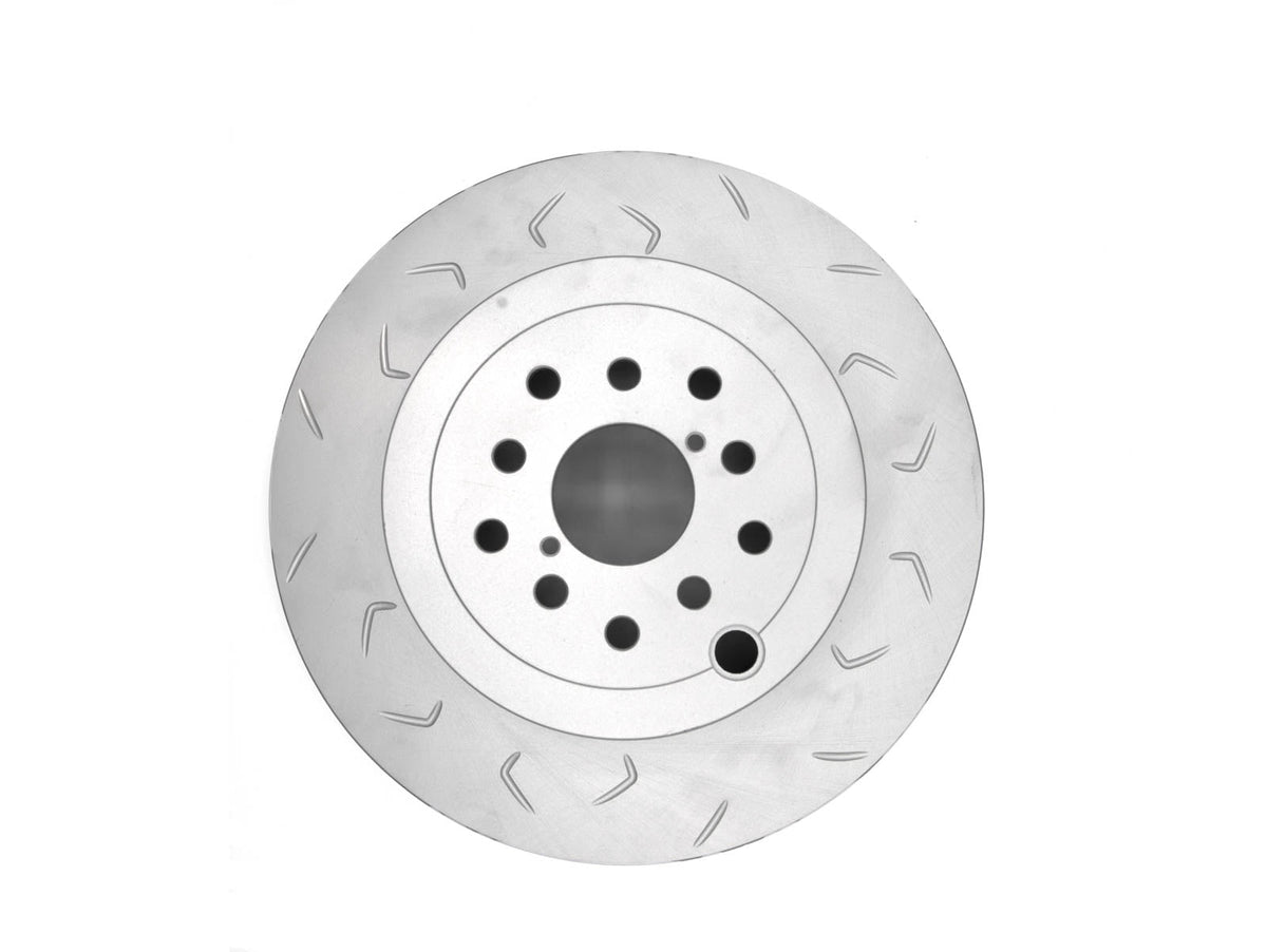 FactionFab V2 Slotted Rear Brake Rotor - Single - 2018-2021 STI, WRX w/ Brembo
