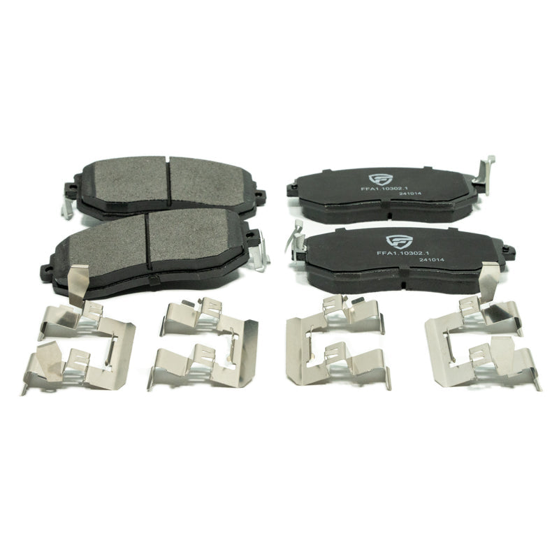 FactionFab V2 Front Brake Pads - 2011-2014 WRX, 2013-2020 BRZ / FR-S / 86, 2022-2026 BRZ / GR86