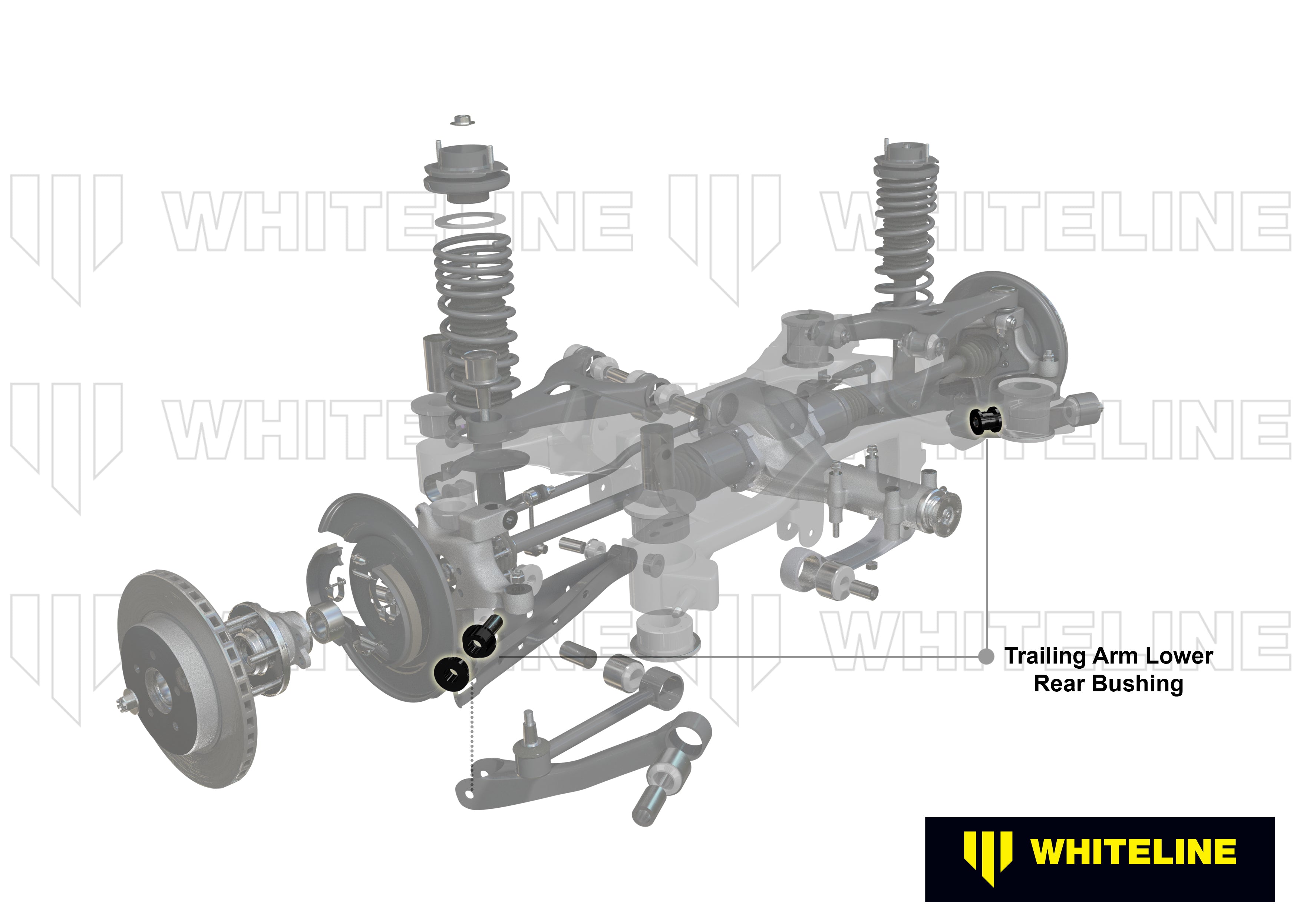 Whiteline Rear Trailing arm - lower rearward bushing - 2008-2021 WRX, 2008-2021 STI, 2013-2021, 2022+ BRZ