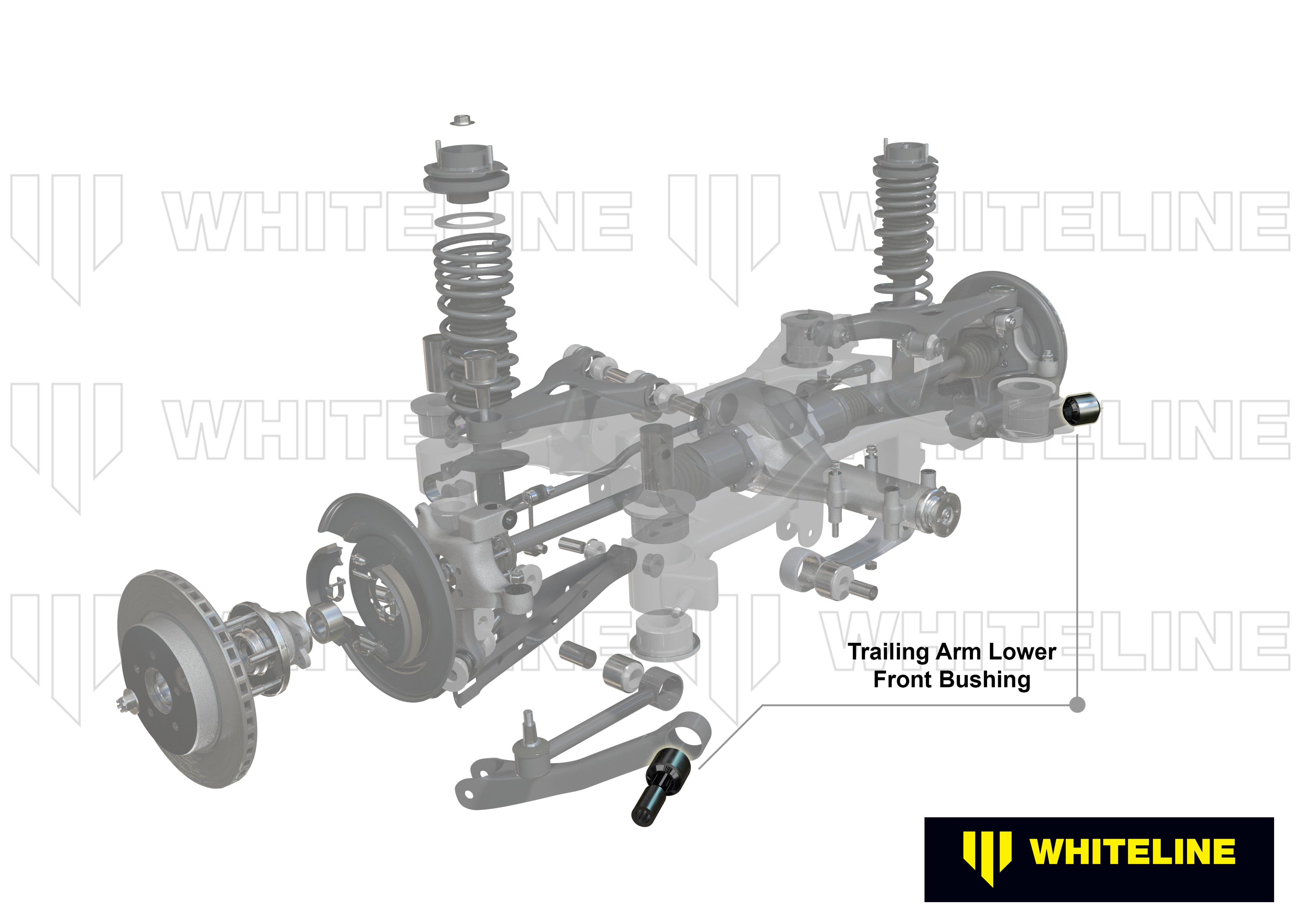 WHITELINE REAR TRAILING ARM FRONT BUSHING KIT - 08-14 WRX, 08-14 STI, 10-12 LGT, 09-13 FXT