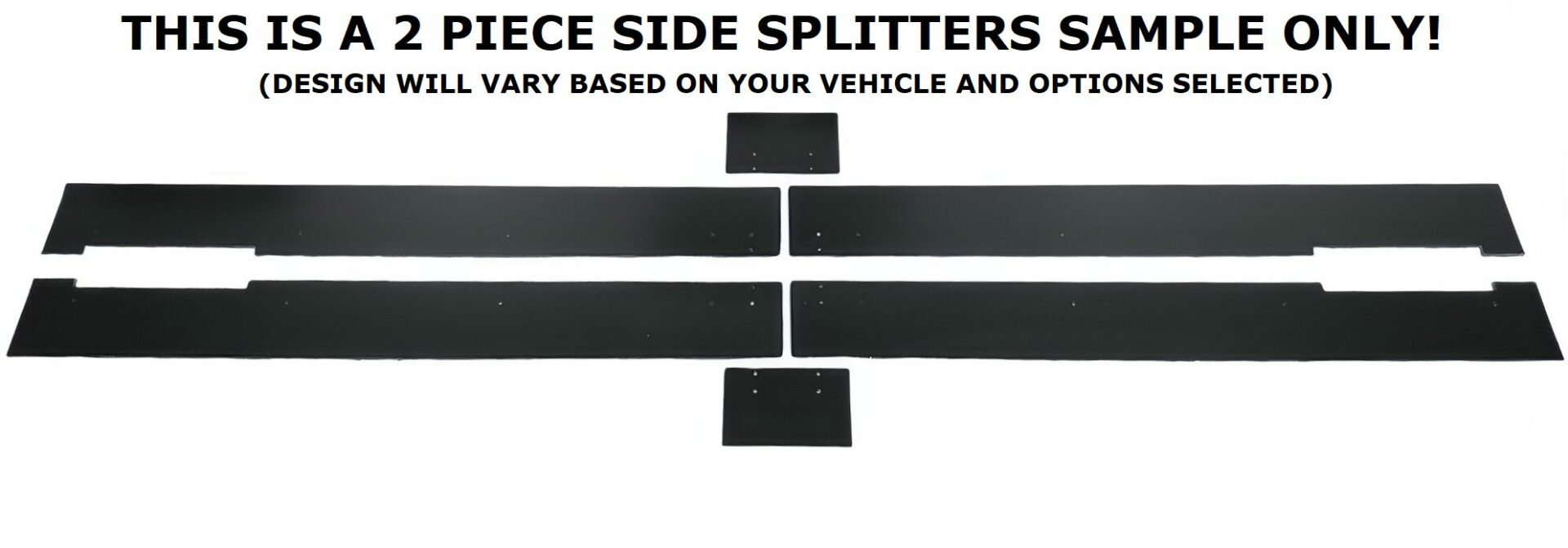 Ventus Autoworks Sedan 2PC Side Splitters - 2002-2007 Subaru WRX/STI