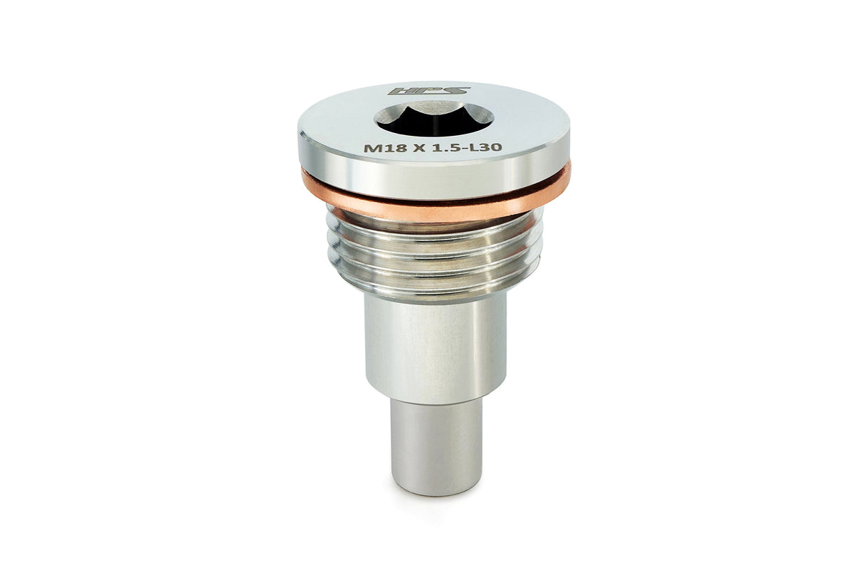 HPS Subaru BRZ Stainless Steel Magnetic Oil Drain Plug - Polished (MDP-M18X150-L30)