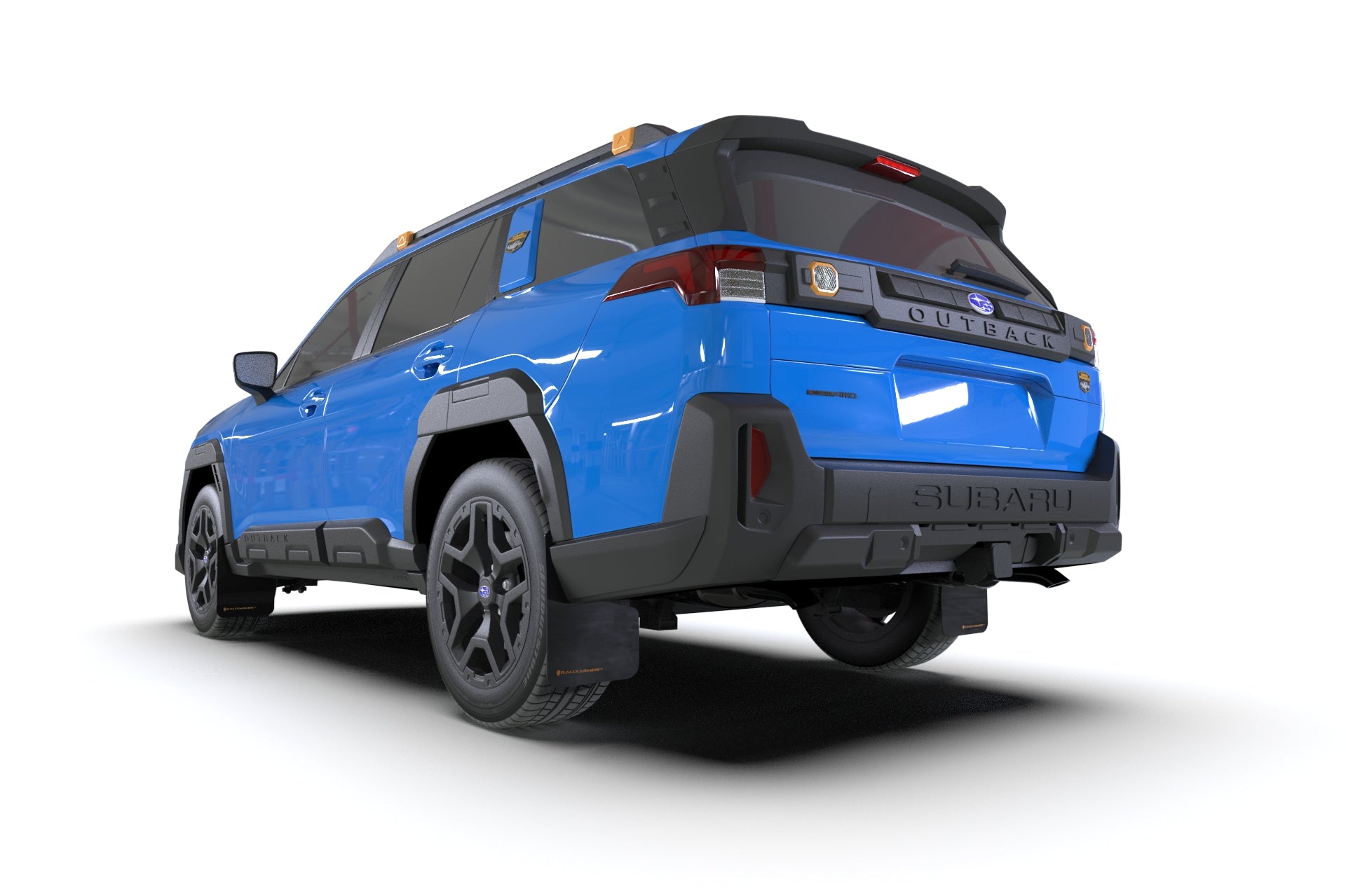 Rally Armor Black UR Mud Flap Wild Orange Logo - 2026+ OUTBACK