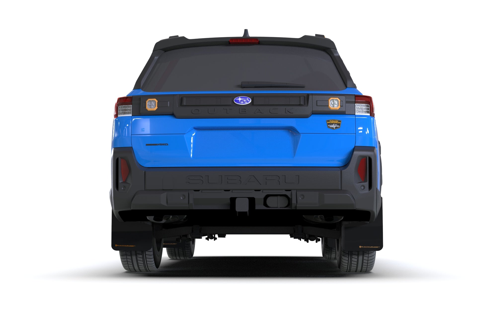 Rally Armor Black UR Mud Flap Wild Orange Logo - 2026+ OUTBACK
