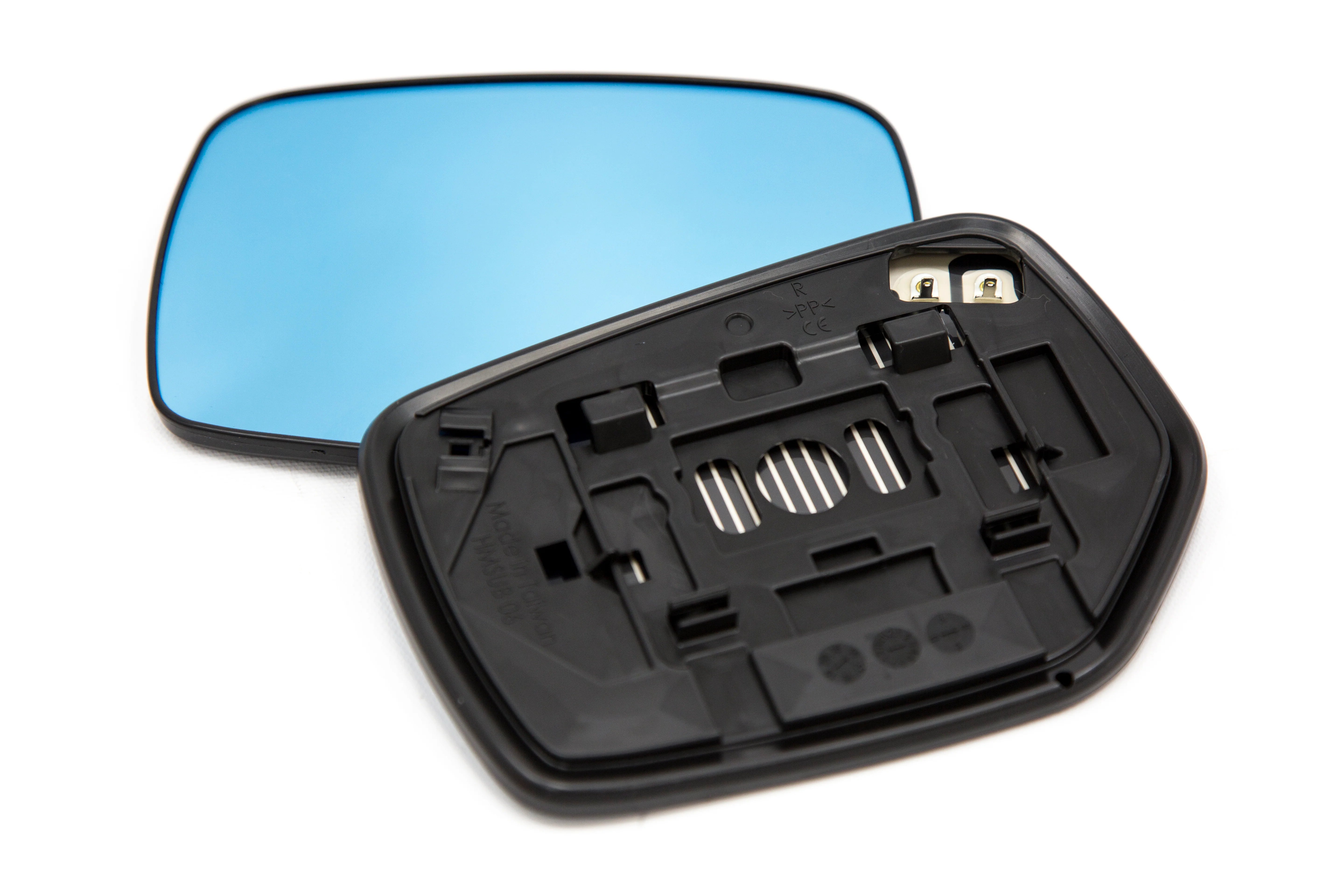 OLM Wide Angle Convex Mirrors (Defrosters / Turn Signals / Blind Spot Detection LED) - Blue - 2015-2021 Subaru WRX / STI / 2015-2016 Crosstrek