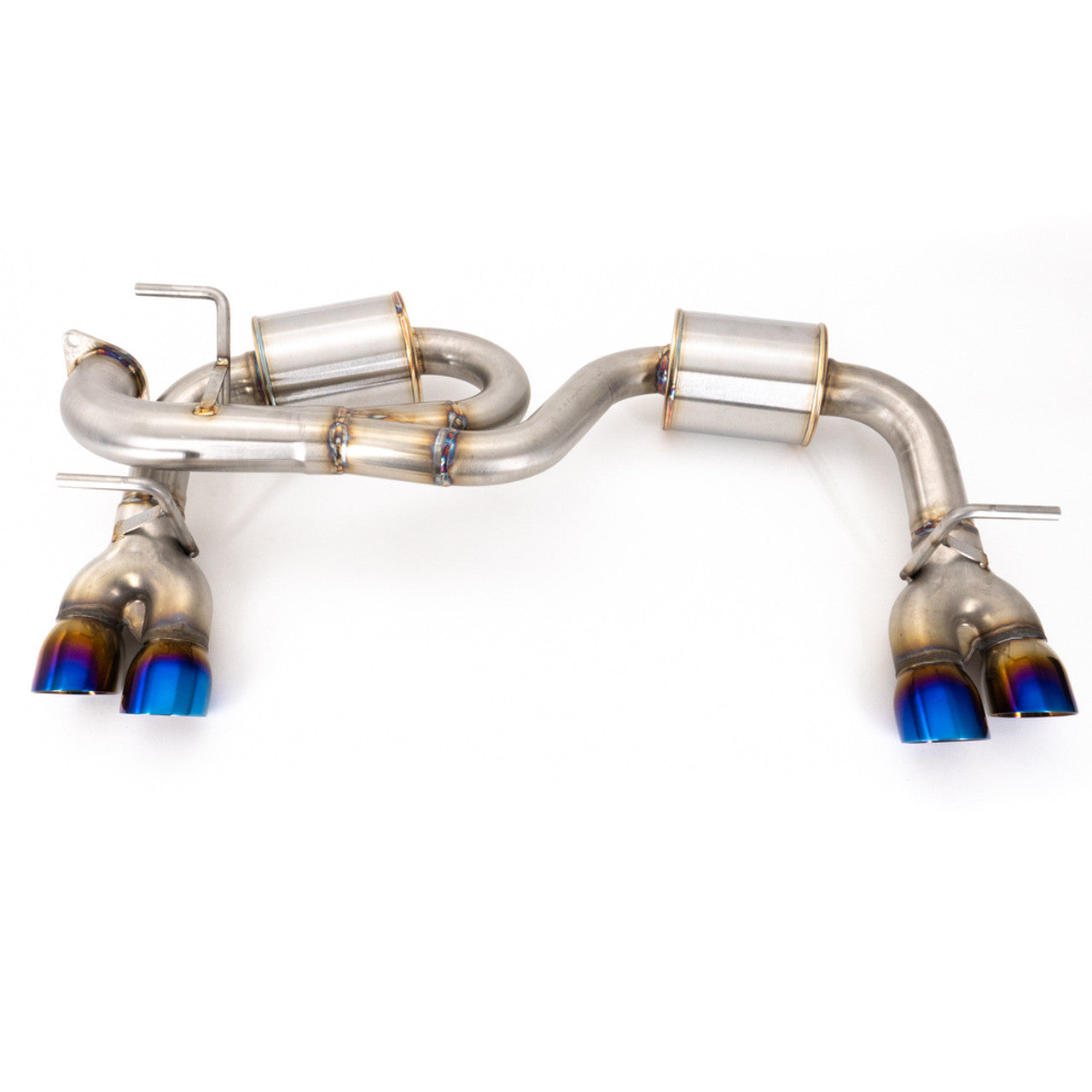 Nameless Axleback Exhaust - 5" Muffler - Quad Exit - 3" Double Wall Neochrome Tips - 2018-23 Crosstrek