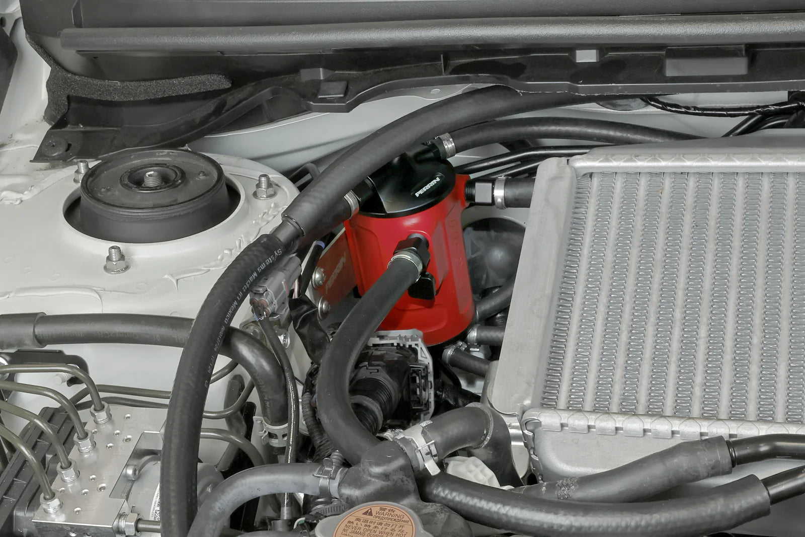 PERRIN Air Oil Separator - Red - 02-21 WRX, 04-21 STI