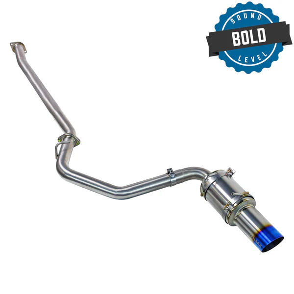 REMARK Catback Exhaust - R1 Spec Single Exit - Full Titanium (Resonated) - 2022+ Subaru BRZ