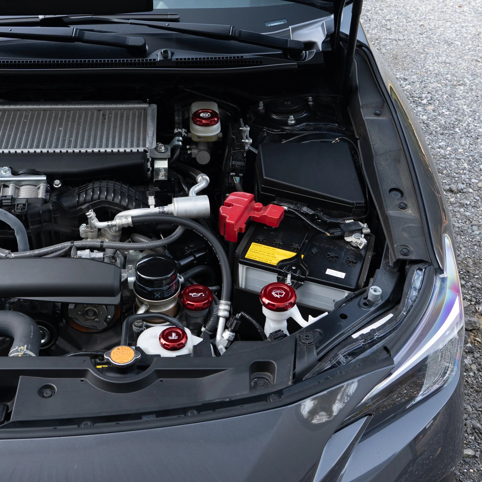 BILLETWORKZ ENGINE BAY CAPS - ZERO SERIES - FLUID ENGRAVING - 13-21 BRZ, 2022+ BRZ