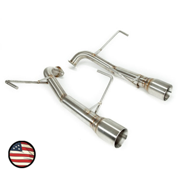 Nameless Axleback Exhaust - Muffler Delete - 3.5" Single Wall Tips - WRX Sedan 2008-2010