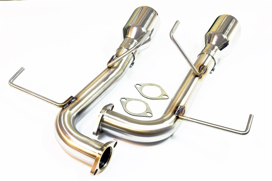 Torque Solution Stainless Axle Back Exhaust - 15-21 STI, 15-21 WRX, 2022+ WRX