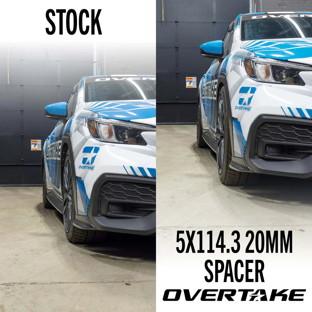 OVERTAKE Wheel Spacers - Pair - 20mm 5x114.3 - Subaru 2015-2026 WRX, 2005-2021 STI, and more