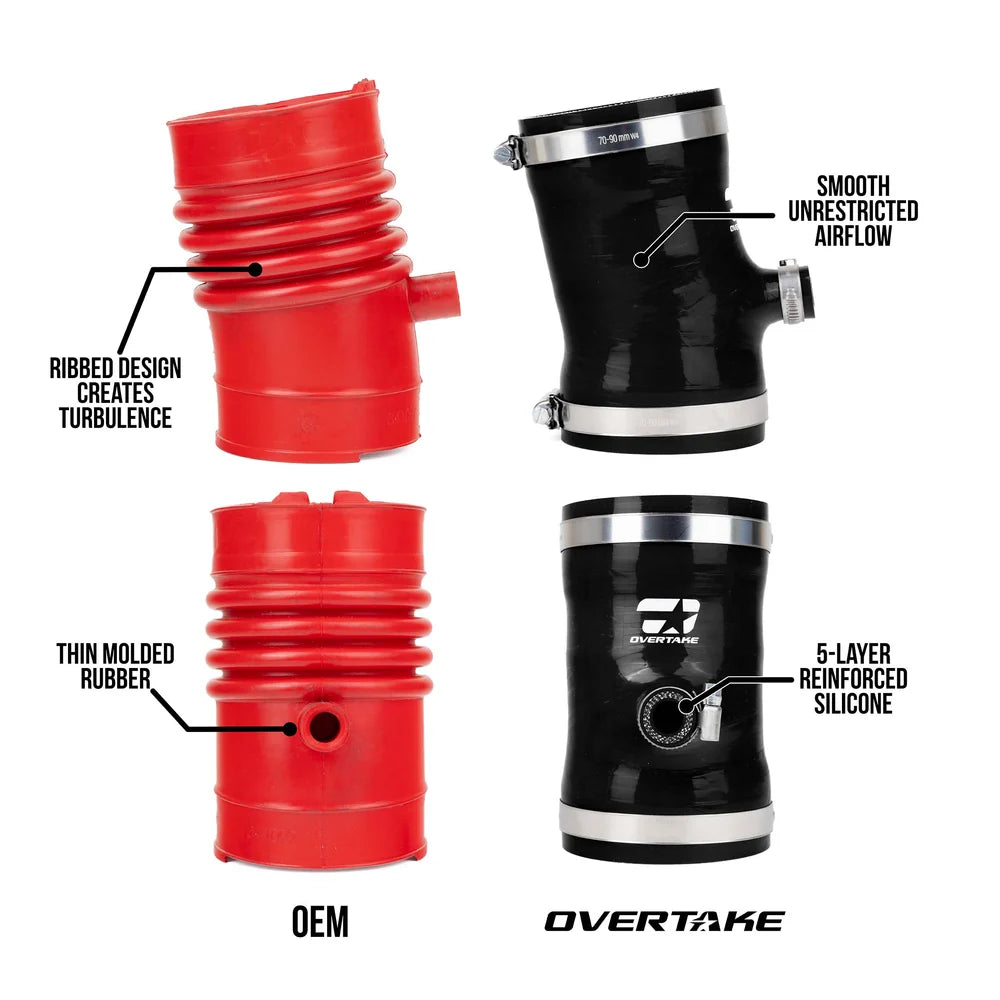 OVERTAKE GR Performance Intake Post MAF Hose Kit - Subaru 2022-2026 BRZ, Toyota 2022-2026 GR86 w/ TRD or GR Performance intake