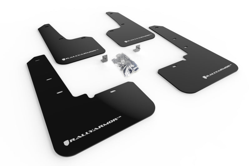 Rally Armor UR Black Mud Flap w/ White Logo - 2020-2025 Subaru Outback